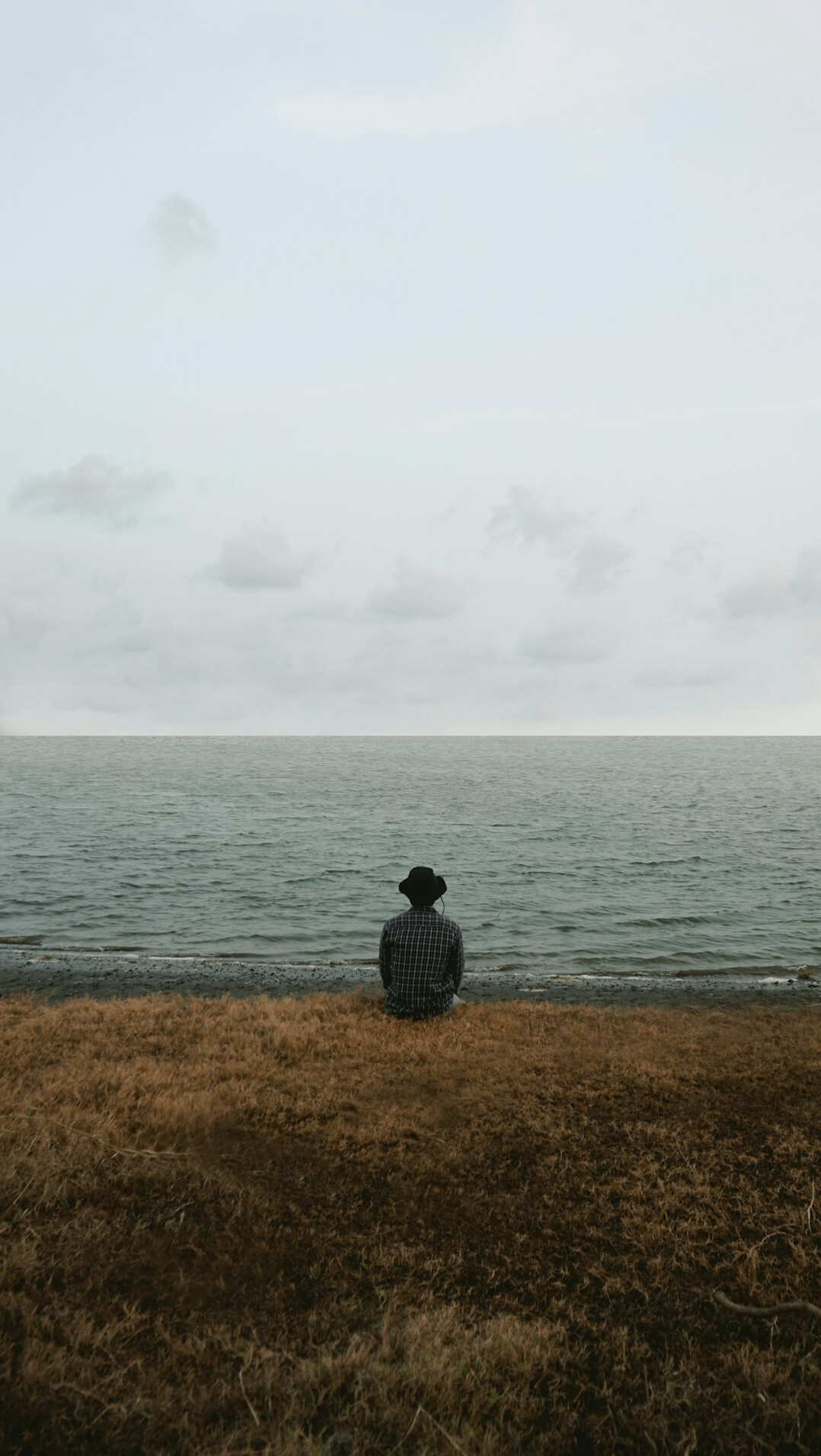 person reflecting alone