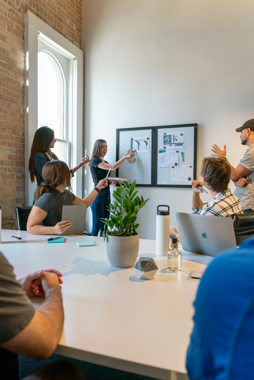 team meeting in office